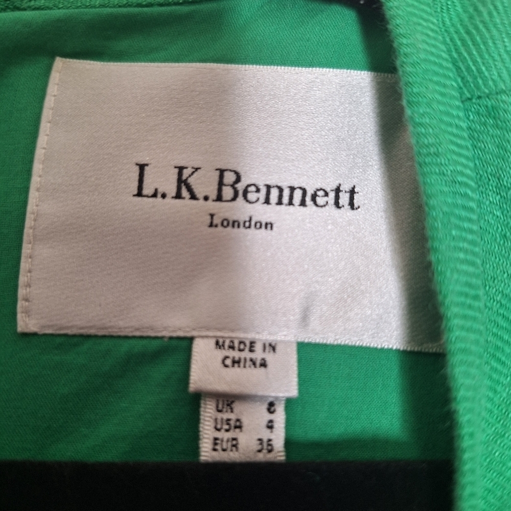 LK Bennett | Danika Lace Linen Dress Size 4 - Picture 6 of 7